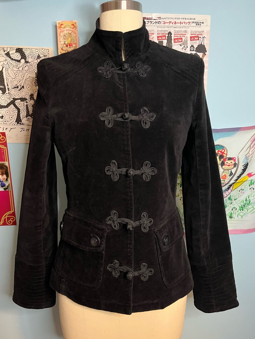 Vintage Y2K era Velvet Whimsigoth Steampunk Jacket XXS